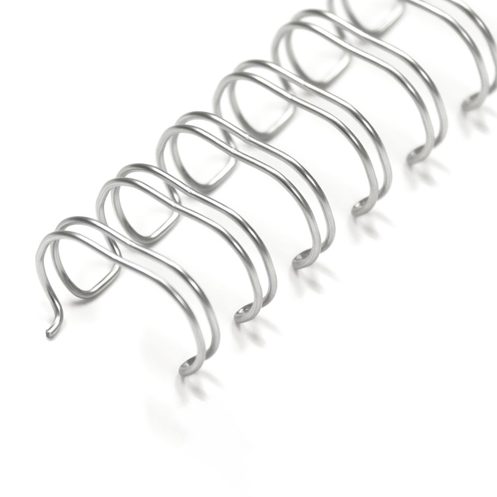 1/4" Pewter Wire-O® Binding Supplies [3:1 Pitch] (100/Bx)