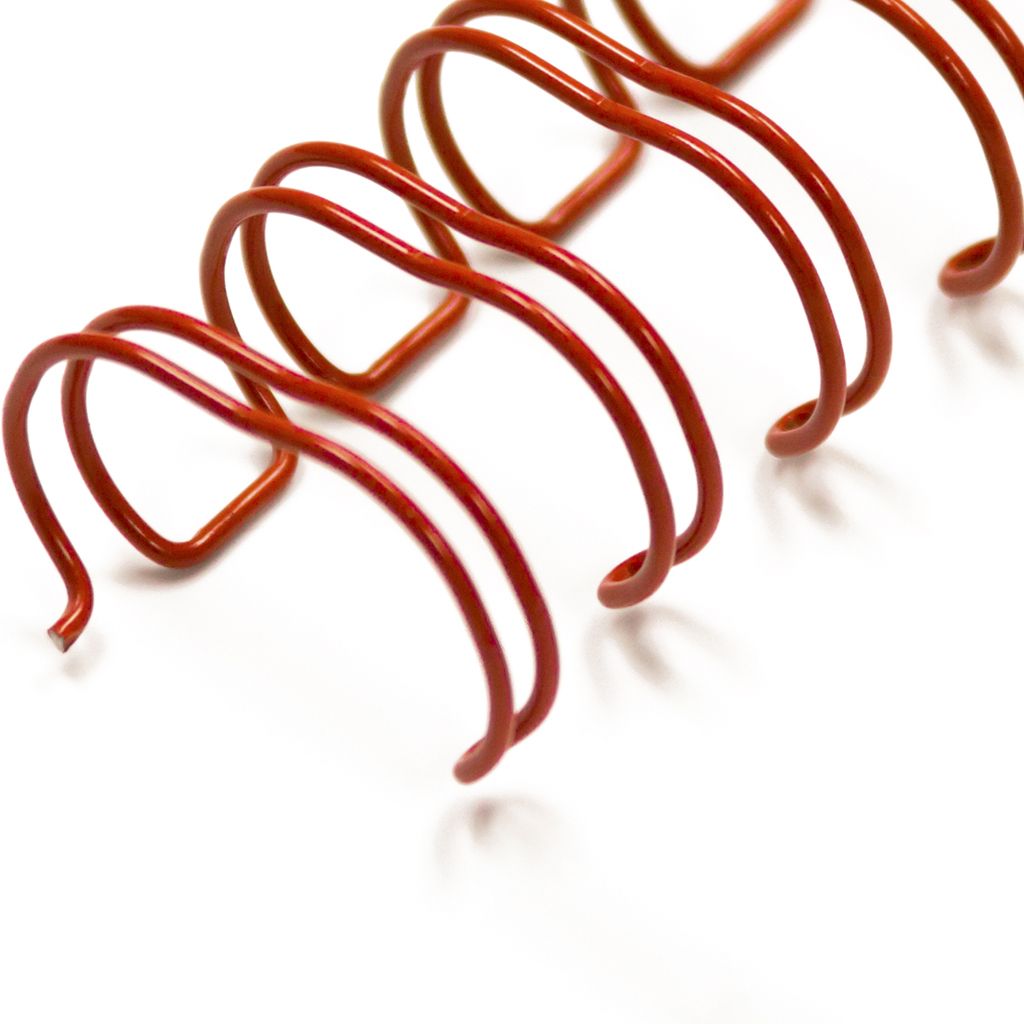 1" Red Wire-O® Binding Supplies [2:1 Pitch] (100/Bx)