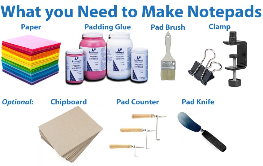 Supplies Needed to Make Pads of Paper