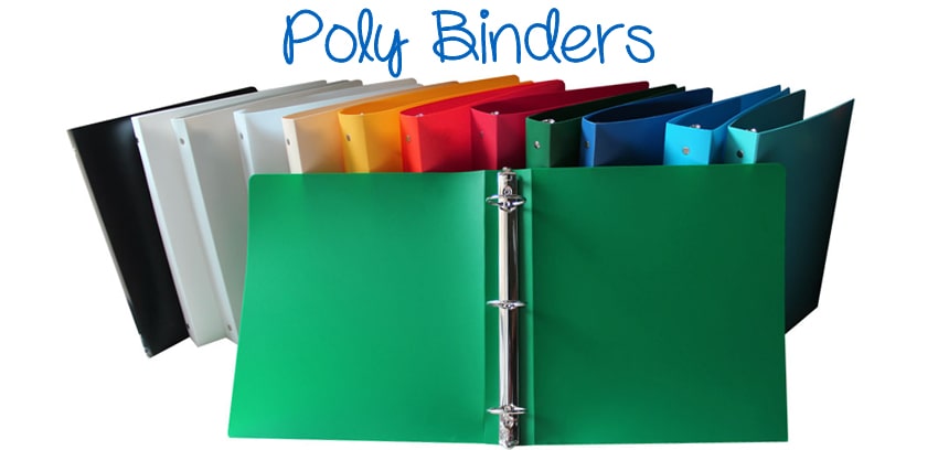Plastic Poly Ring Binders