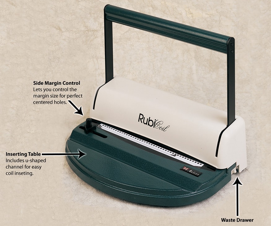 Features of the RubiCoil Binder Machine