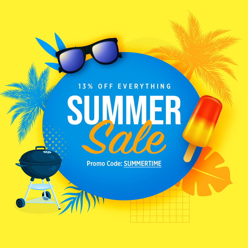 Summer Sale. 13% Off Sitewide