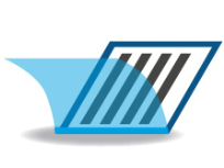A minimalist soft covers clipart featuring a blue and white abstract design with a shaded overlay.