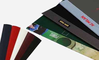 Assorted colors of Fasback binding strips for tape binding documents.