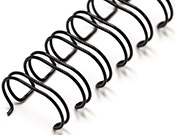 black twin-loop wire binding spine