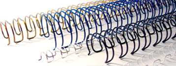 custom cut double-loop wire binding spines