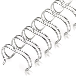 Pewter 3:1 Wire-O Twin-Loop Binding Spines (Box of 100)