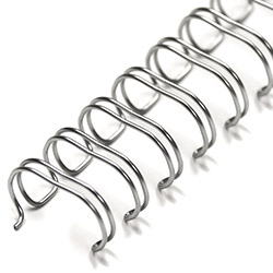 Silver 2:1 Wire-O Twin-Loop Binding Spines (Box of 100)