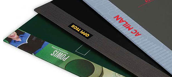 Assorted Fastback Image Blanks for professional-quality presentations and binding projects.